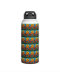Floral Stainless Steel Water Bottle 32 Oz Hydration Hero for Gym, Hiking, and Summer Adventures with Sunflower Design on white