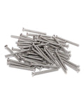 Extra Long 6 32 X 2 Outlet Screws Heavy Duty 304 Stainless Steel Deep Box Fasteners in a pile, showcasing rust-resistant design.