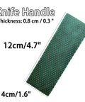 Honeycomb Pattern Resin Knife Handle Scales Set In Snakeskin Green Pearl Resin Composite For Knife Making, size 12cm x 4cm