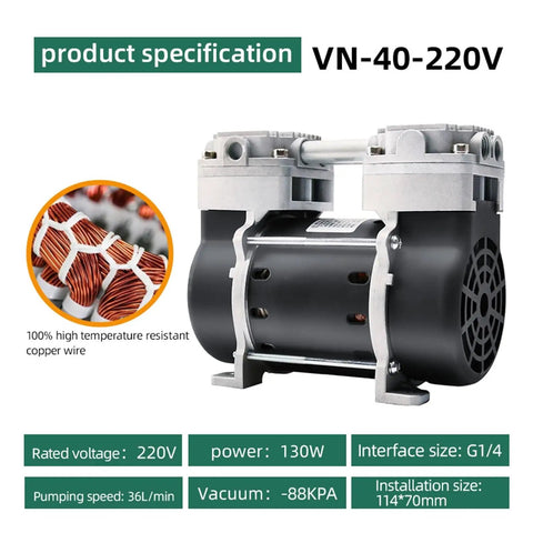 Upgraded Vn-40 Electric Diaphragm Vacuum Pump With Auto Negative Pressure Control And Robust Booster Design For Serious Fluid Transfer Applications And Reliable Performance
