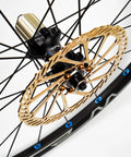 Beefy Disc Brake Rotor Set 160Mm 180Mm 203Mm With Bolts Gold Finish, Stainless Steel, 2Mm Thick, Center Distance 44Mm