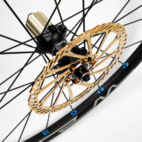 Beefy Disc Brake Rotor Set 160Mm 180Mm 203Mm With Bolts Gold Finish, Stainless Steel, 2Mm Thick, Center Distance 44Mm