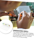 Person using 10 Piece Engraving Drill Bit Set Tungsten Carbide For CNC PCB Drilling on a circuit board close-up