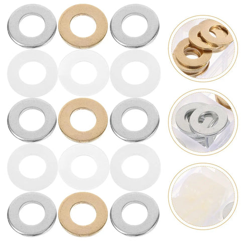 120 Piece Flat Washer Set Nylon Brass White Zinc Plated M10x20 For Commercial Appliances And Electrical Connections Industrial Spacer Kit Built For Tough Jobs Easy Install Workhorse Quality. Assorted flat washers in nylon, brass, and white zinc plated finish