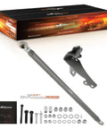 Adjustable Front Track Bar For RAM 1500 2500 3500 4WD 1994 To 2002 Heavy Duty Steering Stabilizer Replacement For Lifted Rigs Reduces Wobble And Improves Handling, gray steel bar with bracket and hardware