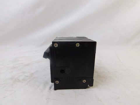 Side view of BR320 Three-Pole 20 Amp 240 Volt Circuit Breaker For Home Electrical Panel, showing back panel details