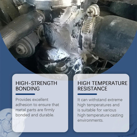 Industrial Strength Metal Bonding Epoxy Glue For Metal And Plastic Repairs, High Temperature Resistant casting adhesive applied on metal pipes