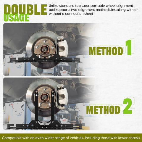 Pro Wheel Alignment Tool Plates Kit For Quick Front End Toe Check With Slick Slip On Brake Caliper Adapters For Fast No Sweat Stance Tuning And Rock Solid Ride On Trucks And Rides