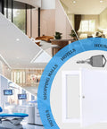 Heavy Duty 12x12 White Drywall Access Panel With Key Lock showcased in various indoor settings, ideal for plumbing and wall access.
