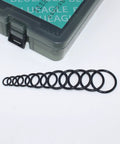 Hydraulic O Ring Kit For ORB Fittings, 270 Piece Set With 12 Common SAE 900 Series Buna N 90 Durometer O Rings displayed next to case.