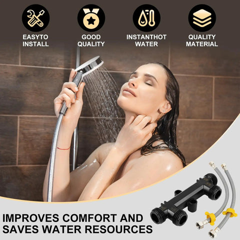 Built Tough Wp596816 Thermal Bypass Sensor Valve Kit For Hot Water Recirculation Systems E Coated Copper Oem Replacement Direct Fit For Watts And Grundfos Black Plumbing Spare Parts in shower setting.