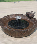 Sunflower Solar Bird Bath Fountain With Resting Bird Eco Friendly Solar Powered Outdoor Garden Water Feature With Three Nozzles Easy Setup For Bird Bath And Hummingbirds In The Yard Or Patio