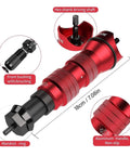 Rivet Nut Drill Adapter Kit With Six Heads And 150 Nuts, Converts Your 18V To 24V Drill Into A Badass Nutsert Installer, Includes M3 To M10 Nuts And Wrench, Great For Aluminum And Steel Projects. 18cm red aluminum handle