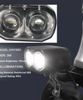 Ebike Front Light With 3 Pin Male Waterproof Connector For 24V 36V Ebikes And E Scooters Beefy High Power LED Bulb Built Tough