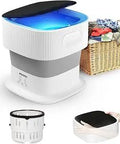 Compact Foldable Portable Washing Machine For Travel And Tiny Spaces With Easy Setup Ideal For Baby Clothes Socks And Underwear Quick Clean On The Go Great For Camping Apartments RV Life Deep Sanitation