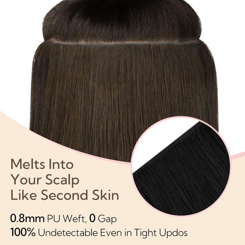 Invisible Seamless Clip In Hair Extensions Crafted From Straight Up Human Hair With Weightless Pu Veil Tracks For A Flawless Luxe Blend And Snatched Goddess Drip