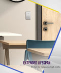 430 Stainless Steel Toggle Light Switch Wall Plate 1 Gang 4.50 by 2.76 Inch installed on neutral wall
