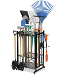 Built Tough Garden Tool Organizer Rack For Garage Or Shed Holds Up To Fifty Tools With Thirty Five Vertical Slots And Eleven Side Hooks