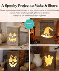 Top Tier 10 Pack Halloween Acrylic Router Template Kit Features Killer Ghost Bat Spider And Witch Hat Patterns Built For Hassle Free DIY Woodworking Stencils And Seasonal Crafts - wooden lanterns with spooky designs