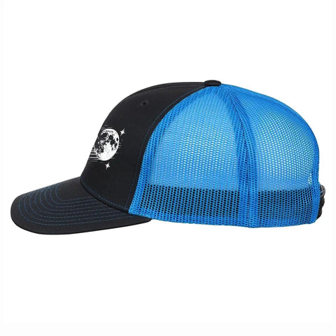 Dope Mens Trucker Cap Lake Blue Vintage Style Adjustable Buckle One Size Fits Most Breathable Mesh Back For Running Hiking Cycling Outdoors