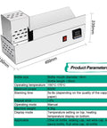 Heavy Duty Electric Wine Bottle Cap Shrinker Machine Stainless Steel Heat Sealer dimensions and settings, ideal for capsule closing.