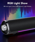 USB Powered PC Speakers With Bluetooth Hi Fi Stereo Sound Bar for Desktop Deep Bass 5W with RGB light show
