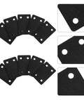 Heavy Duty Stainless Steel Furniture Brackets Set - 10 Straight Plate Brackets with close-up details shown