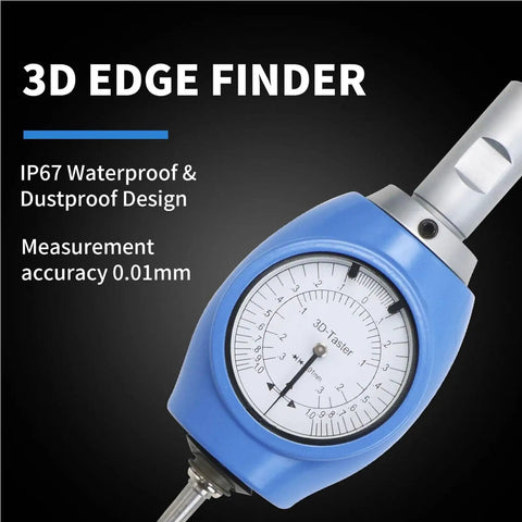 Close-up of 3D Edge Finder for CNC Machines Portable Accurate Universal Probe Locator Tool for Milling and EDM Machines Precision Sensor