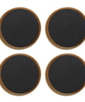 No Sweat Furniture Sliders Four Pack Reusable Floor Glide Pads For Hardwood Surfaces, 3.42x3.42x0.35 inches, circular glide pads.
