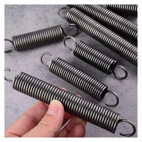Premium Tension Springs Made From High Grade Spring Steel Featuring Single Hook Design With 5mm Wire Dia And 30mm Outer Radius in hand.