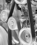 V Ribbed Belt 125J8 8 Ribs 12.5 Inch Length 0.74 Inch Width 0.14 Inch Thick EPDM Poly V Drive Belt on engine pulleys