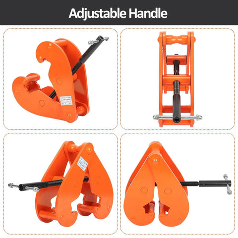 Heavy Duty Vertical I Beam Lifting Clamp With 11,000 Lbs Capacity, 5 Ton Rigging Beam Clamp, Adjustable Opening 3.14 To 12.59 Inches