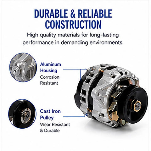 Aluminum and cast iron components of 2000W DC Permanent Magnet Generator Brushless Belt Operated For Off Grid Power, showing durability.