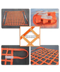 Heavy Duty Reusable Cargo Net With Reinforced Straps For Safe Hoisting And Transport 3 Ton Capacity 240 By 240 Cm Grid