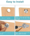 Installation steps for Keyed Alike Cam Locks for Cabinets and Drawers Five Eighths Inch Cylinder Chrome Finish Zinc Alloy