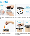 Step-by-step guide for installing black solar post cap lights on 4x4 fence boards, showing components and assembly.