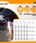 Plasma Cutter Torch Consumables Kit 45-Piece With 1.5mm Tips Nozzles Electrodes Shield Cups For BTC800DP P-80 Compatible 20-100A 40mm Max Cut