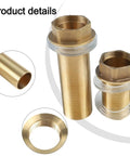 Cool Brass Pipe Fitting Lock Nut Kit With 10 Hex Female Thread Parts For Sink And Faucet Repair Plus Gas Water Oil Connection Seals That Stop Leaks Dead For Your Plumbing Needs, brass, 60mm