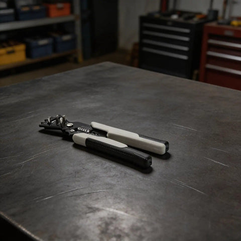 Heavy Duty Wire Stripping Tool With Non Slip Rubber Handle And Heat Treated Steel Jaws for Pro Grade cutting on metal surface