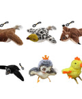 Motion Activated Plush Bird Toy For Indoor Cats With Realistic Sounds, Rechargeable Interactive Pet Toy That Auto Starts, Quiet Hands Free Playtime Buddy For Curious Cats And Busy Owners. Set of six plush bird toys with charging cords.