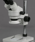 45X Stereo Binocular Microscope With 14 Inch Pillar Stand, Pro-Grade Ultra Widefield Optics For Crisp Stereo Imaging, Ideal For Jewelry, PCB, Entomology, Lab Analysis And Taller Specimens, Built-To-Last, white binocular microscope on pillar stand