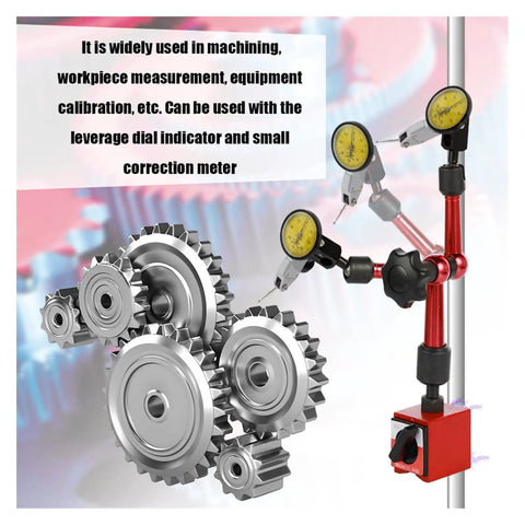 Dial Indicator With Magnetic Holder And Bore Gauge Stand For Machining And Inspection on gears and magnetic base