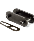 C2060 Conveyor Roller Chain Connecting Link Set 10 Pack Beefy Carbon Steel 1.5 Inch Pitch Fits C2060 Chain Pre Greased And Ready To Install Built For Heavy Duty Industrial Conveyors showing link and clip detail