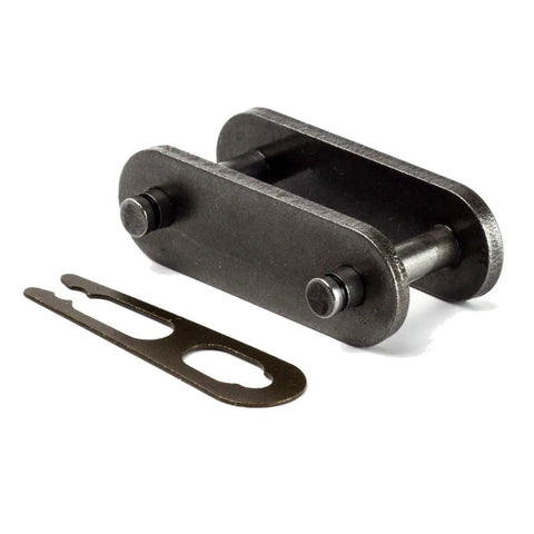 C2060 Conveyor Roller Chain Connecting Link Set 10 Pack Beefy Carbon Steel 1.5 Inch Pitch Fits C2060 Chain Pre Greased And Ready To Install Built For Heavy Duty Industrial Conveyors showing link and clip detail