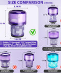 Size comparison chart for Three Pack Replacement Vacuum Filters For Dyson V11 And V15 Series Easy Install Compatible with part 970013 02
