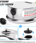 Stainless Steel Liquid Filled Pressure Gauge With 2.5 Inch Dial And Lower Mount, Pressure Relief Design, Close-Up View
