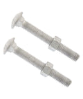 Tough As Nails Heavy Duty Chain Link Fence Gate Hinge Set With Bolts For 3 Inch Gate Frames Fits 2 7/8 Inch OD Posts Pack Of 2 Hot Dip Galvanized Rust Resistant Outdoor Hardware bolts