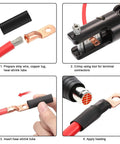 127 Piece Heat Shrink Tubing Set With 2 To 1 Shrink Ratio Assorted Black And Red Tubing In 7 Sizes Waterproof Electrical Insulation Kit for soldering steps