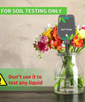 8 In 1 Soil Tester Meter For Plants That Checks Moisture pH EC Fertility Light Salt Temperature And Air Humidity in vase