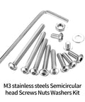 1050 Pcs M3 Screws Kit Pro Grade Stainless Steel Button Head Socket Cap Screws Nuts Washers And Bolts Assortment